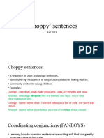 English Composition - Choppy Sentences 1