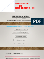 Introduction To Hypothesis Testing - III