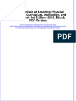 The Essentials of Teaching Physical Education Curriculum Instruction and Assessment 1st Edition 2016 Ebook PDF Version