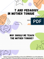 Content and Pedagogy in Mother Tongue