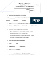 Comunicación, Segunda Práctica Del Iii Bimestre para 2do Año Sec.