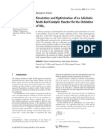 Simulation and Optimization of An Adiabatic Multi-Bed Catalytic Reactor For The Oxidation of SO