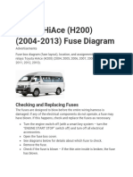 HiAce H200 Wiring Fuse Boxes