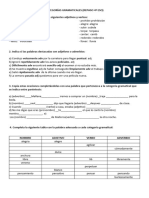 CATEGORÍAS GRAMATICALES Actividades