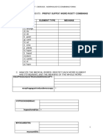 1 - Excercises & Answer Keys - Morphology & Combining Forms