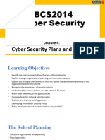 Lecture 4 Cyber Security Plans and Policies