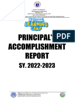 Principal's Accomplishment Report