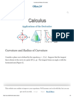 Curvature and Radius of Curvature