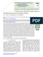 Comparative Performance of The Developed Mini Tractor Operated Sprayer Cum Weeder With The Various Types of Existing Spraying and Weeding Methods