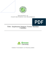 Title: Implement Support Vector Machine Classifier: Department of Computer Science and Engineering