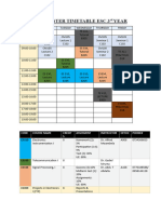 1st Semester Timetable Esc 3rd Year