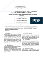 Radiografía de Condiciones de Vida y Patrones Socioeconómicos en Colombia.