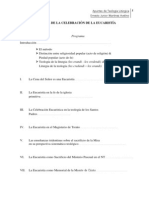 Apuntes TEOLOGÍA DE LA CELEBRACIÓN DE LA EUCARISTÍA