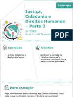 Justiça, Cidadania e Direitos Humanos Parte 3: 3 Série Aula 7 - 4 Bimestre