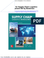 Test Bank For Supply Chain Logistics Management 5th by Bowersox