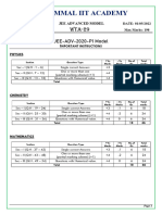 Xi Iit - Wta-29 - (2020-P1) - Q.P - 01-05-2022