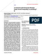 Does A Population-Based Multi-Factorial Lifestyle Intervention Increase Social Inequality in Smoking