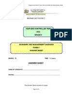 Ems Grade 9 Paper 1 Year End Test 2022 Answer Sheet