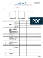 Bank of India Loan Application Form