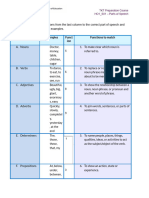 HO1 - S1 - Parts of Speech