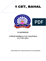 Ai Lab Manual Artificial Intelligence Lab Using Python (LC-CSE-326G)