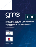 Informe de Homologación Unidades TG1 y TG2 de La C.T. Aguaytía