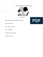 Chemistry Assignment Minoshi Peiris