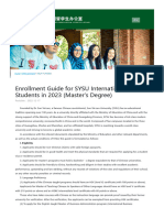 2023-Enrollment Guide For Sun Yat-Sen University International Students (Master's Degree)