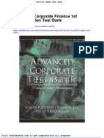 Full Download Advanced Corporate Finance 1st Edition Ogden Test Bank