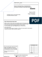 Chemistry Paper 3 '03