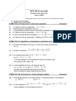 Test Numere Reale Si Intervale Clasa A Viiia Cu Barem