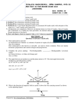 Science Class X Sample Paper Test 03 For Board Exam 2024 Answers