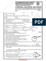 10th STD Maths Midterm Exam Question Paper Eng Version 2022-23