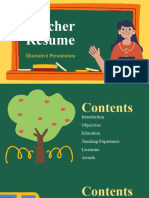 Illustrative Teacher Resume Presentation