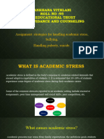 Guidance and Counseling Assignment - Strategies For Handling Academic Stress, Bullying, Handling Puberty, Suicide.