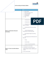 Financial Accounting and Analysis New Format Syllabus