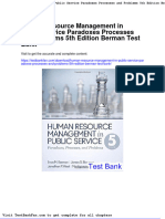 Full Download Human Resource Management in Public Service Paradoxes Processes and Problems 5th Edition Berman Test Bank