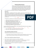 Bank Reconciliation Statement