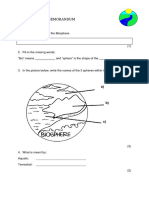 Biosphere Worksheet