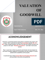 Valuation of Goodwill