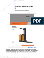 Still Pallet Stacker Sv12 Original Instructions