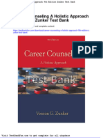 Career Counseling A Holistic Approach 9th Edition Zunker Test Bank