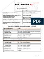 2023 Academic Calendar