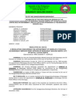 2023 Barangay Resolution No. 2023-24 - Resolution Concurring The Appointment of Bspo