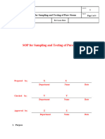 SOP For Sampling and Testing of Pure Steam