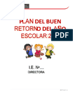 Plan Del Buen Retorno Del Año Escolar 2022