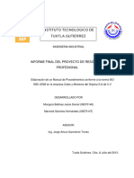 Informe Final Del Proyecto de Residencia Profesional