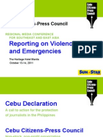 Reporting On Violence and Emergencies: Cebu Citizens-Press Council