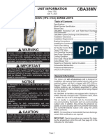 CBA38MV Air Handler Maintenance Manual