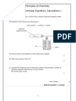 Chemical Formulae, Equations, Calculations 1 QP